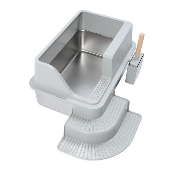 Stainless Steel Cat Litter Box, Large Cat Litter Box Leakproof  for Large Cats