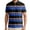Blue, variant on Men Polo Shirts Golf Striped Short Sleeved Button Up Collared Top Performance Stretch Athletic Regular Breathable Shirts for Men