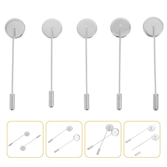 LOLIPPYY 10Ud De Aleación Con Base Redonda Para Accesorios De Vestimenta Plata