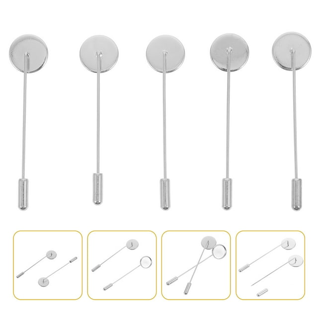 LOLIPPYY 10Ud De Aleación Con Base Redonda Para Accesorios De Vestimenta Plata
