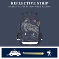 thumbnail image 5 of FORMRS Unisex School Backpack 17" Student Travel Bag with Laptop Compartment, Black Record, 5 of 7
