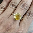 thumbnail image 2 of Certified Natural Yellow Sapphire & Pukharaj Silver Handmade Ring 925 Sterling Silver Jewelry Ring, 2 of 3