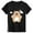 Black, variant on Girls Cute Bear Print Short Sleeve Round Neck Loose Soft Tee Black 1-2 Years