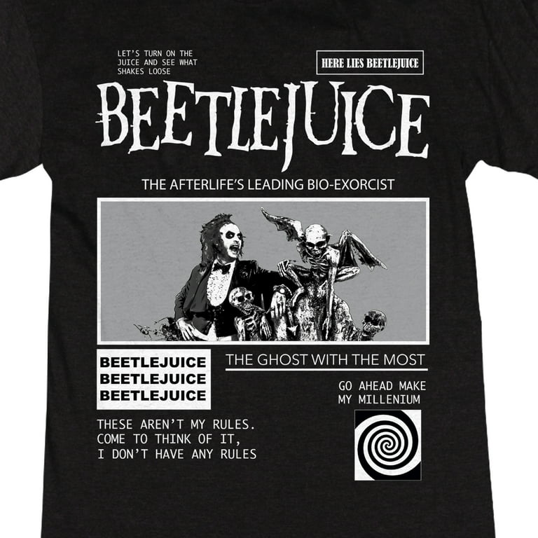 Beetlejuice Bio-Exorcist Sweatshirt – Officially Licensed Black Crewneck (Large)