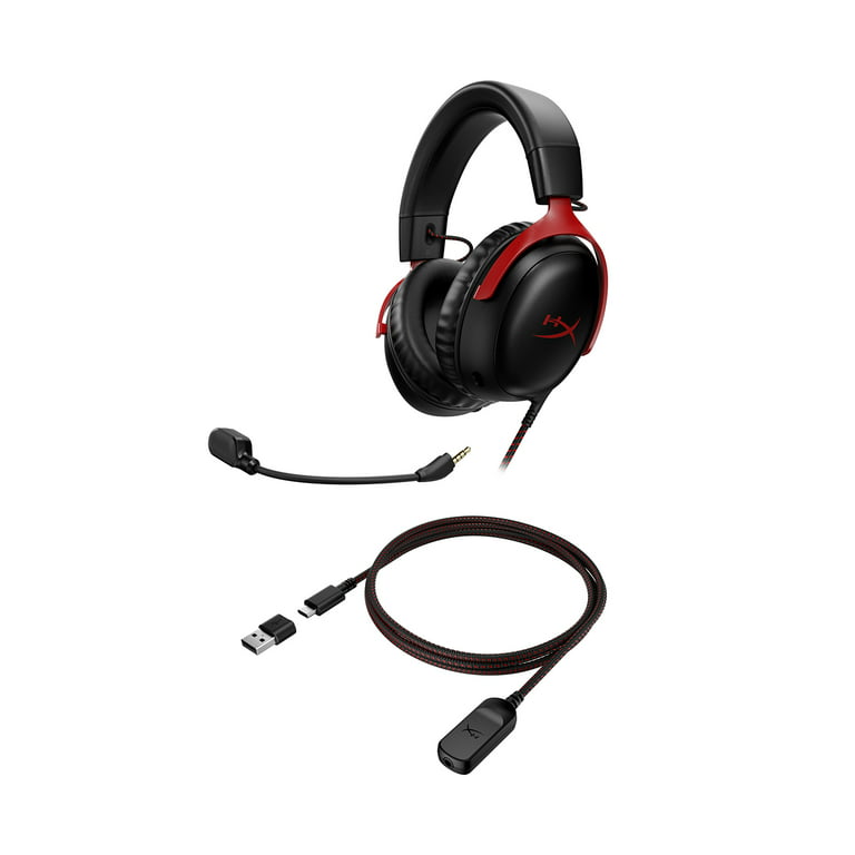 HyperX Cloud III – Wired Gaming Headset, PC, PS5, Xbox Series X|S, Angled  53mm Drivers, DTS, Memory Foam, Durable Frame, Ultra-Clear 10mm Mic, USB-C