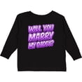 thumbnail image 3 of Inktastic Will You Marry My Daddy (purple) Boys or Girls Long Sleeve Toddler T-Shirt, 3 of 5