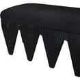 thumbnail image 4 of Meridian Furniture Altair Black Velour Fur Fabric Bench, 4 of 8