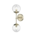thumbnail image 3 of Millennium Lighting  Avell 2 Light Sconce with Clear Glass Shades Modern Gold, 3 of 5