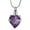 Purple, variant on Heart Urn Necklace for Ashes Stainless Steel Cremation Jewelry for Ashes Rose Flower Heart Keepsake Urn Necklace