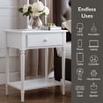 thumbnail image 6 of Solid Wood Coastal Nightstand with USB-C Charging Station, Soft-Close Drawer, Bedrooms and Living Rooms, 6 of 15