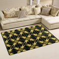 thumbnail image 2 of Dreamtimes Lightweight Non Slip Carpet Mats 60 x 39 inch (5'x 3'3"), Area Soft Rugs Floor Mat Rug Decoration for Kids Room Living Room Abstract Black Yellow Tartan Plaid, 2 of 6