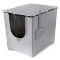 thumbnail image 1 of Caja de basura Modkat Flip con 3 posiciones de tapa y forro reutilizable, color gris, 1 of 6
