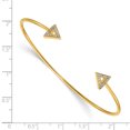 thumbnail image 2 of 14K Yellow Gold 14ky 7in A Diamond Triangle Bangle, 2 of 2