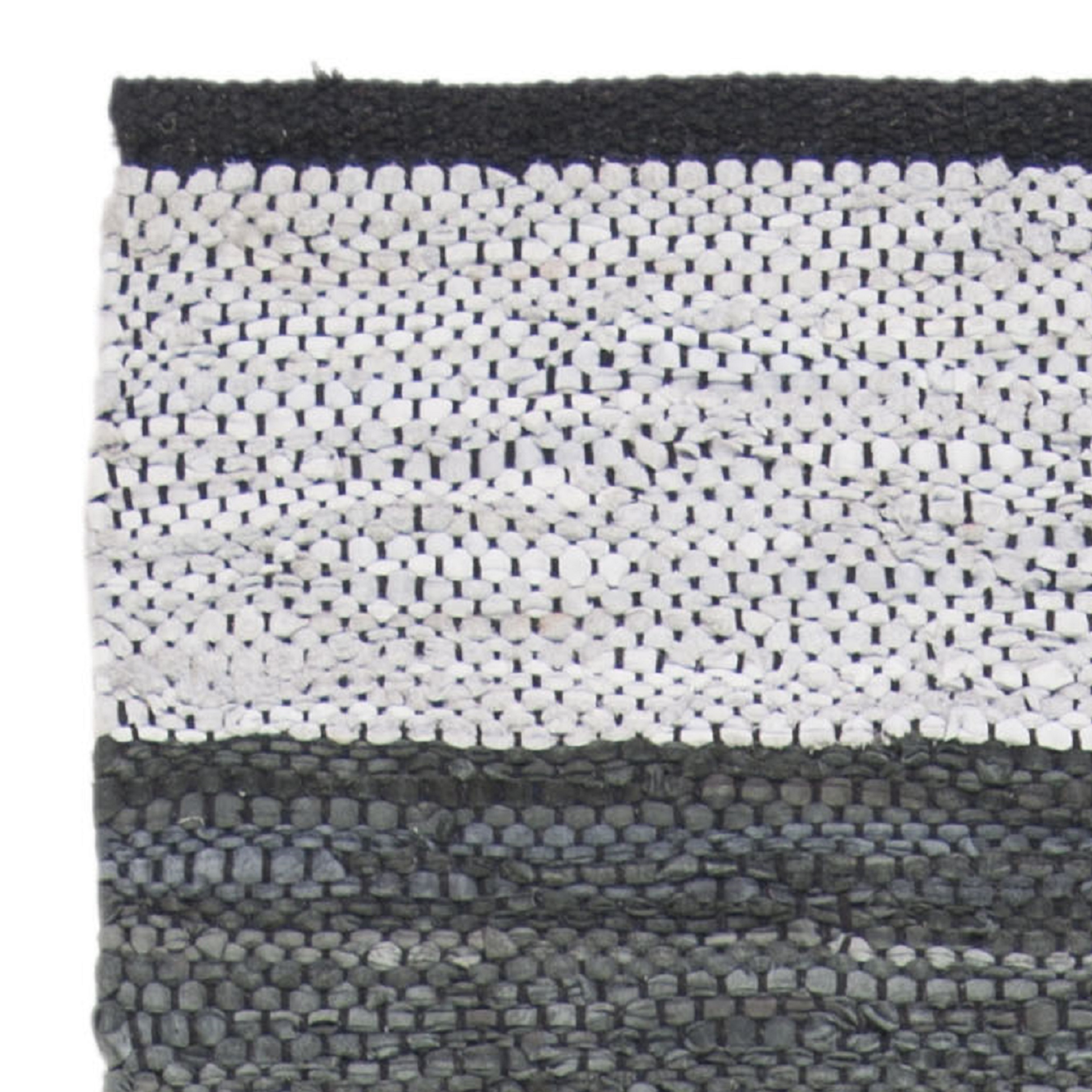 SAFAVIEH Vintage Leather Ayleen Braided Striped Runner Rug, Grey/Silver, 2'3" x 9'