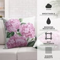 thumbnail image 3 of Pink Hydrangea Pillow Covers 18x18 Set of 2 Spring Summer Decorative Pillow Covers Flower Throw Pillow Case Square linen Cushion Case for Outdoor Living Room Couch Sofa, 3 of 6