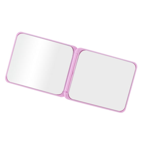 Vocoste 1 Pc Women Square Compact Mirror Cosmetic Mirror for Travel Vacation Purple Plastic Glass Mirror