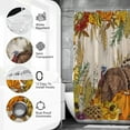 thumbnail image 2 of Fall Bathroom Sets With Shower Curtain And Rugs, Thanksgiving Turkey Shower Curtain Sets With 12 Hooks, Waterproof Fabric Sunflower Autumn Festival Decorations Accessories, 2 of 7