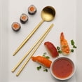 thumbnail image 5 of Studio Nova Premium 18/10 Stainless Steel Gold Chopsticks & Spoon Set, 5 of 6