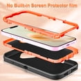 thumbnail image 5 of I-HONVA Compatible with iPhone 16 Case,3-Layer Military Grade Drop Protection Anti-Slip Bumper Rugged Shockproof Dustproof Protection 6.1 inch Phone Case,Stripe Black Orange, 5 of 8