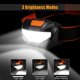 thumbnail image 3 of Linterna frontal, 3 pilas AAA incluidas, potente linterna frontal con 3 modos de iluminación, ángulo de haz ajustable de 60°, 140 LM, impermeable y ligera, linterna LED para pesca, camping, lectura, s, 3 of 5