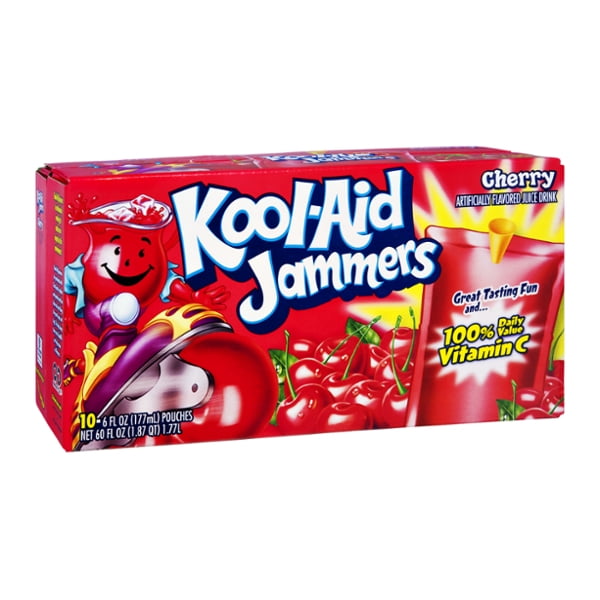 KoolAid Jammers Cherry Juice Pouches, 10 CT (Pack of 4)