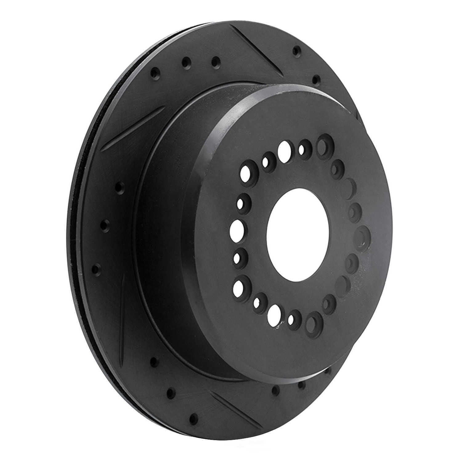 Dynamic Friction Company 633-75004R DFC Brake Rotor - Drilled And Slotted - Black