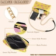 thumbnail image 3 of FORMRS Women Crossbody Purse with Chain Strap Vegan Leather Shoulder Handbag, Big Pink Stars Pattern, 3 of 7