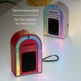 thumbnail image 5 of Crosley Mini Jukebox Retro Portable Bluetooth Speaker with LED Lights and Microphone, Vintage, 5 of 16
