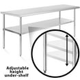 thumbnail image 4 of KUTLER Stainless Steel Table for Prep and Work 24 x 72 Inches, NSF Heavy Duty Commercial Kitchen Table for Restaurant, 4 of 7