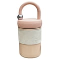thumbnail image 1 of Vaso térmico de acero inoxidable con asa para bebidas frías y calientes para llevar Elegante taza de viaje rosa de 400 ml, 1 of 8