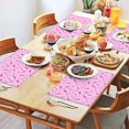 thumbnail image 2 of Pink Breast Cancer Awareness Pattern Summer Placemats Table Placemats Set Of 4-Linen Kitchen Washable Placemats Table Mats 11.8"x17.7" Non-Slip Heat Resistant, 2 of 6