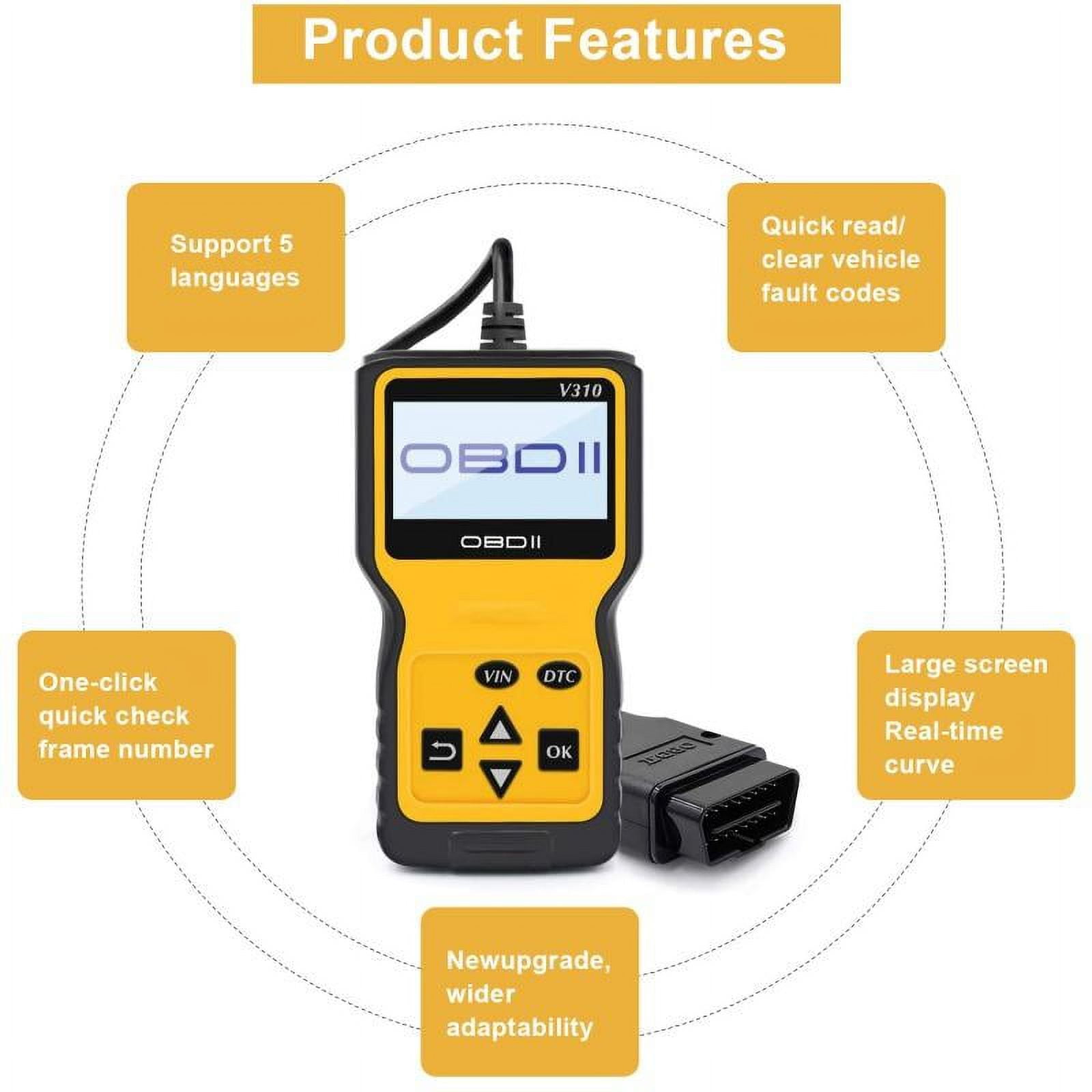 Manfiter OBD2 Scanner Check Engine Fault Code Reader, Read Codes Clear  Codes, View Freeze Frame Data, I/M Readiness Smog Check CAN Diagnostic Scan  Tool, Universal 