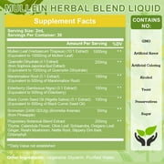 Mullein Drops for Lungs 300,000‬mg, Lung Detox & Cleanse, 16 in 1 Vegan Mullein Leaf Extract Tincture with Chlorophyll, Elderberry, etc, Natural Herbal Supplement for Respiratory, Immune, 30 Servings