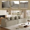 thumbnail image 6 of Wiilayok 146.5"Modern Chenille Sofa,Curved Sofa with Deep Seat,Cloud Compression Sofa Couch for Living Room,No Assembly, 6 of 7
