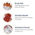 thumbnail image 3 of MIXFEER 24 Pcs Ensemble de Pinceaux Kit Artiste Professionnel Pinceaux Ronds avec Poils en Nylon Style Rétro Rouge Pinceaux pour Acrylique Aquarelle Gouache Visage Peinture Grand Dessin Artistique, 3 of 7
