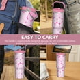 thumbnail image 7 of 30oz Handheld Travel Tumbler with Handle – Double Wall Stainless Steel Insulated Cup, Flip Straw Lid, Leak-Proof & BPA-Free for Hot and Cold Drinks – Durable Coffee & Juice Mug Pink, 7 of 7