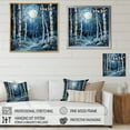 thumbnail image 4 of Designart "Mystic Moonlight Birch Woods I" Landscapes Wall Art Print, 4 of 5