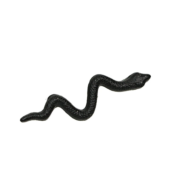 Zeckos Set of 6 Cast Iron Snake Drawer Pulls 6in Black Gothic Cabinet Handles - Black - Size 6 inches