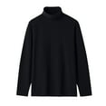 thumbnail image 3 of qolati Mens Turtleneck Shirts Casual Long Sleeve Pullover Tops Lightweight Mock Neck Undershirt Sweater Stretchy Basic Slim Fit Tees Shirt Sizes S-3XL, 3 of 3