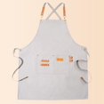 thumbnail image 3 of ENJOYW Fadeless Kitchen Apron Comfortable Canvas Woodworking Cooking Apron for Dishwashing Apron, 3 of 7