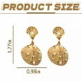 thumbnail image 2 of DESIGNICE 2Pcs Summer Earrings,Tough Texture Seashell Earrings,Alloy Material Summer Earrings for Women,Small Stud Earrings for Women for Seaside Vacation,Style3, 2 of 7