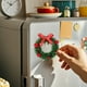 thumbnail image 5 of Mini guirnalda magnética navideña | Decoración festiva para el refrigerador con campanas y estrellas | Pack de 2 coronas de plástico para decorar el hogar y la oficina en Navidad, 5 of 6