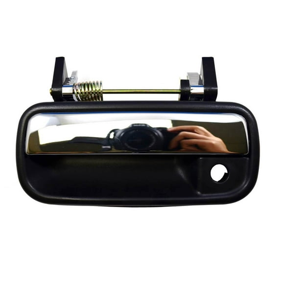 PT Auto Warehouse TO-3107MA-FL - Outer Exterior Outside Door Handle, Black Housing with Chrome Lever - Driver Side Front