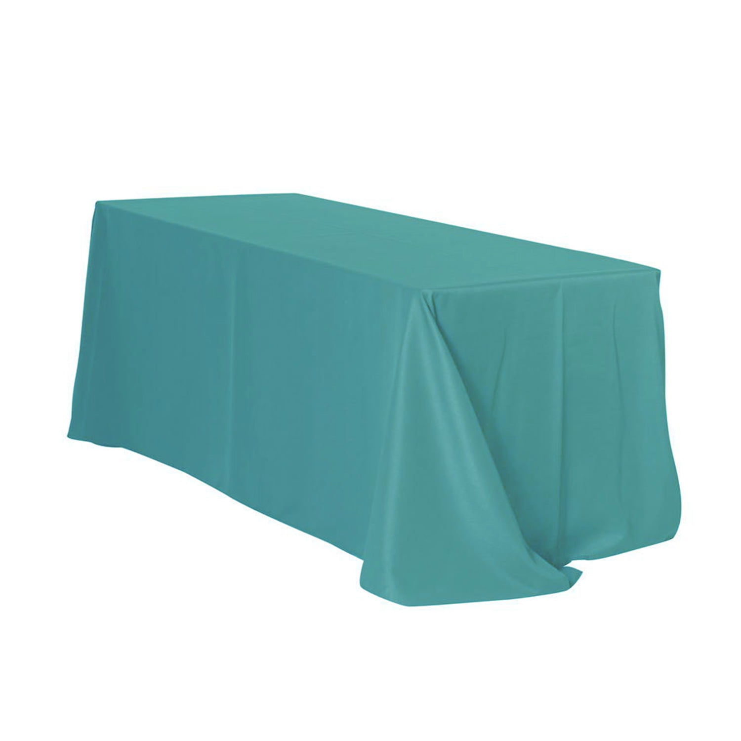 90 x 156 Inch Rectangular Polyester Tablecloth Teal