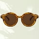 thumbnail image 5 of Gafas de sol para niños, estilo retro, con montura redonda pequeña y efecto leopardo, lentes marrones., 5 of 8