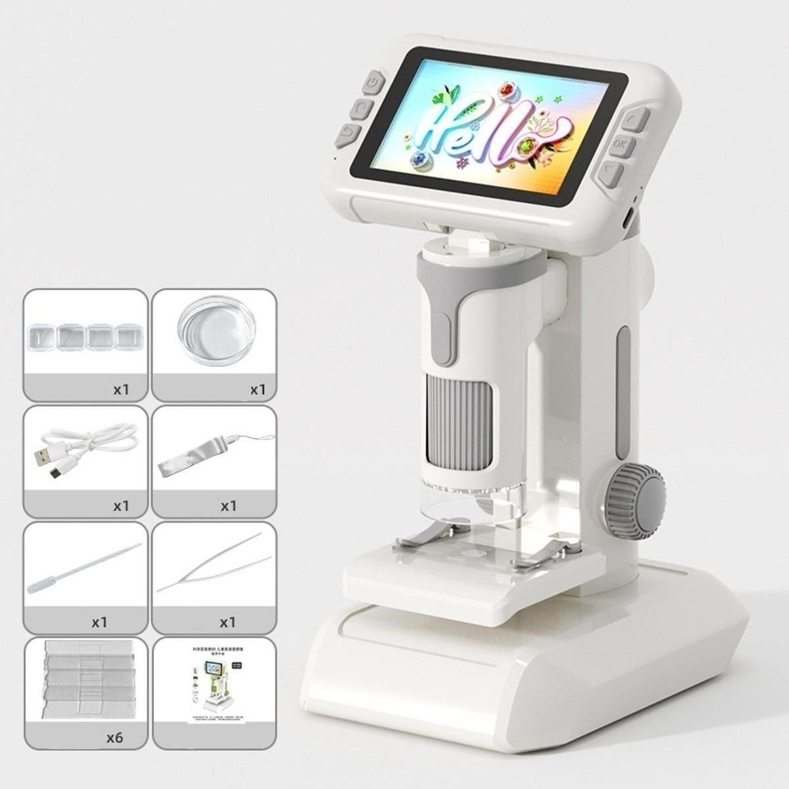 Educational Interactive Science Toy Kids Magnifier with Computer Connection and Adjustable Focus for School Teaching Aid