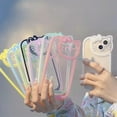 thumbnail image 2 of Cute Cat Transparent Phone Case for 15 14 13 12 11 Pro Max XS XR Cartoon Soft Shockproof Cover (Blue, 14plus), 2 of 7