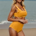 thumbnail image 6 of Kmdttou Wimsuit Coverup for Women Fashion Bikini Set Swimsuit Two Piece Solid Color Swimwear Up to 65% off!, 6 of 7