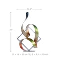 thumbnail image 4 of "Escultura abstracta moderna en metal con marco plateado y cinta colorida - Decoración elegante para interiores y exteriores", 4 of 6