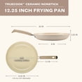 thumbnail image 2 of Farberware TrueCook 12.25-Inch Ceramic Nonstick Frying Pan, Dishwasher and Oven Safe, Taupe, 2 of 16